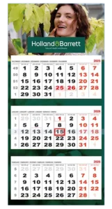 3 maanden XL kalender met logo en foto bedrukken