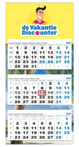 3 maandkalenders XL met eigen ontwerp