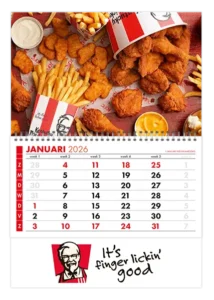 Zakelijk maandkalender standaard relatiegeschenk bedrukken met eigen logo