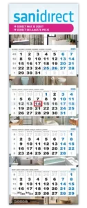 blauwe 4maandskalender XL met eigen ontwerp en logo