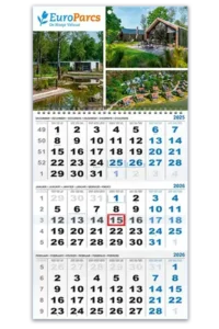 3 maanden aaneen budget kalender met fotos en logo bedrukken