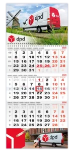 3maands aaneen standaard kalender met eigen logo bedrukken