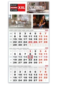 3maands kalender budget rood relatiegeschenk met eigen ontwerp