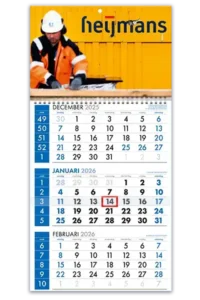 relatiegeschenk 3 maanden aaneen kalender nationaal met foto bedrukken