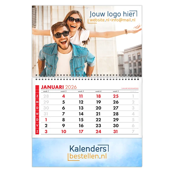 maandkalender nationaal met logo bedrukken productfoto vk