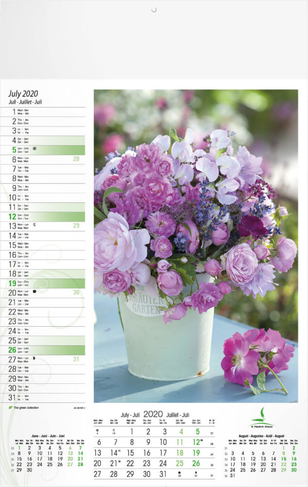 Bloemen fotokalender groot laten drukken