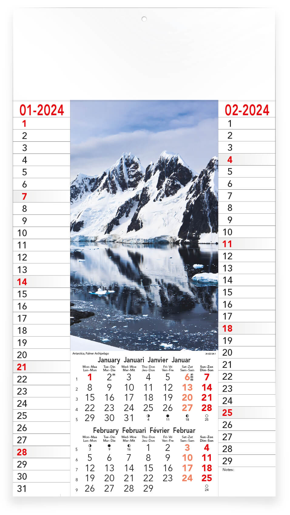 Fotokalender Budget 6-Bladig Landschappen