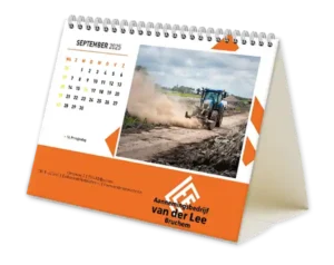 bureaukalender A5 staand bedrukken met eigen logo