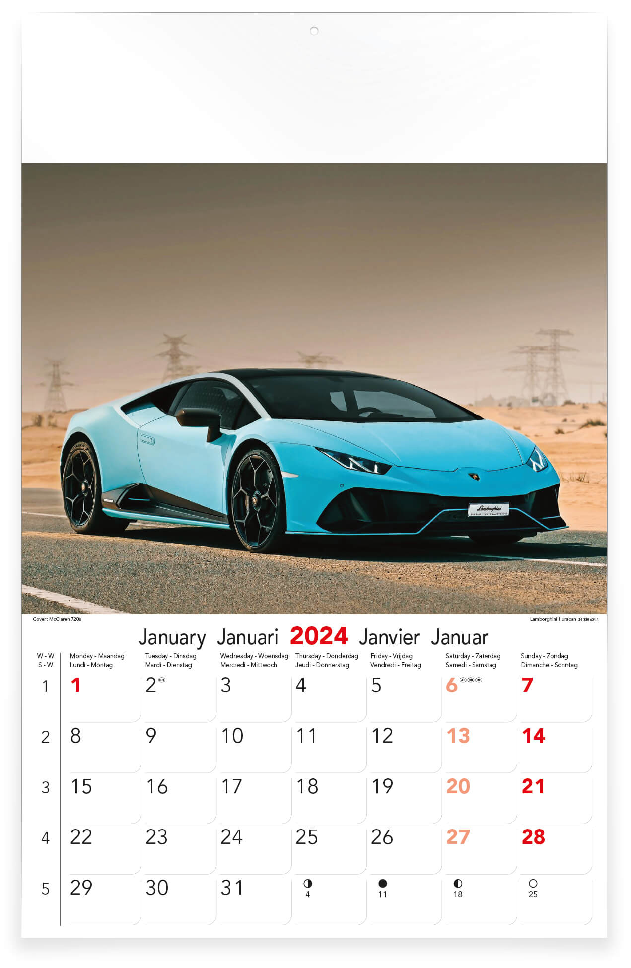 Fotokalender 13-Bladig Sport Cars
