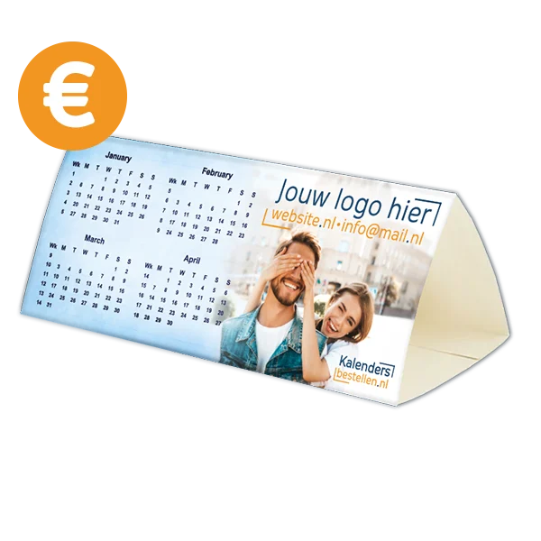 budget driehoekkalenders bedrukt met eigen ontwerp