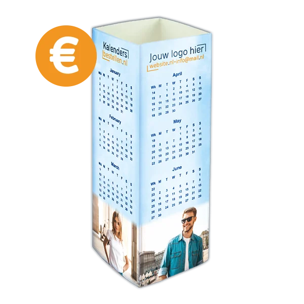budget kalender toren 4 zijde bedrukken met logo