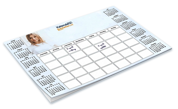 bureau onderlegger kalendersbestellen met calendarium bedrukken