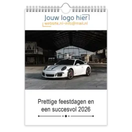 fotokalenders sportscars bedrukken met logo A4