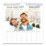 fotokalender vierkant 21cm met eigen logo bedrukken