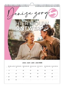 fotokalender thuiszorg met logo en tekst bedrukt