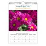 fotokalender A4 bedrukken met eigen logo bloemen