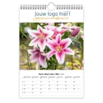 fotokalender A4 bedrukken met eigen logo bloemen