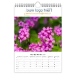 fotokalender A4 bedrukken met eigen logo bloemen