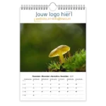 fotokalender A4 bedrukken met eigen logo botanisch paddenstoel