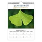 fotokalender A4 bedrukken met eigen logo botanisch blad