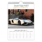 fotokalender A4 bedrukken met eigen logo sportcars