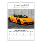 fotokalender sport autos A3 bedrukken met eigen logo