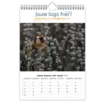 fotokalender A4 bedrukken met eigen logo vogels