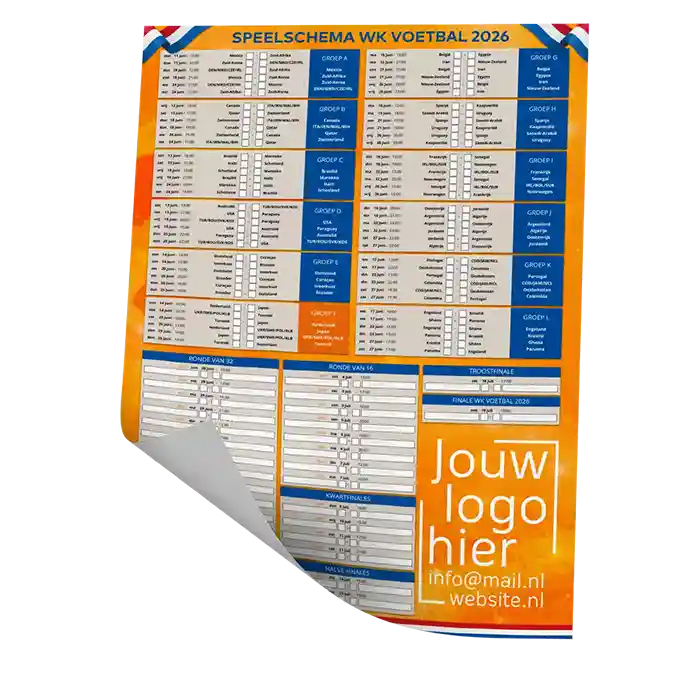 poster nederland WK voetbal speelschema gepersonaliseerd bedrukken poster nederland WK voetbal speelschema gepersonaliseerd bedrukken